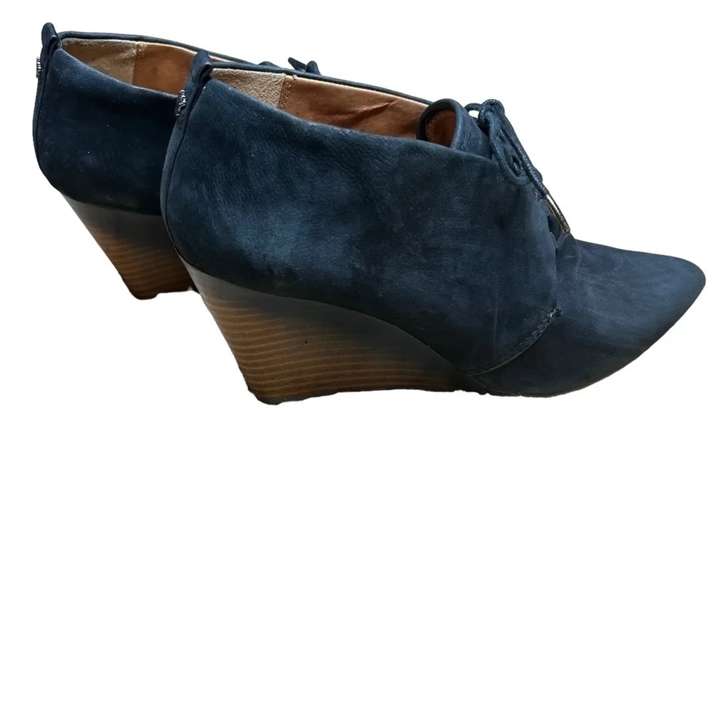 Nina Originals Wedge Pointed Toe Suede Booties